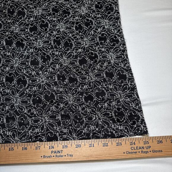 Maggie Barnes Plus Womens 2X Black White Lace Sparkle Tunic Blouse Elegant EUC - Picture 8 of 14